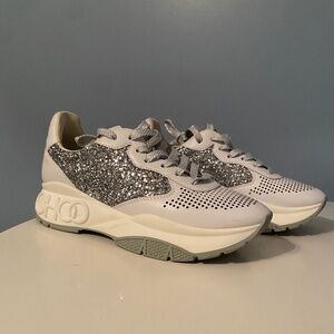 Jimmy Choo Rylie white/silver sneakers